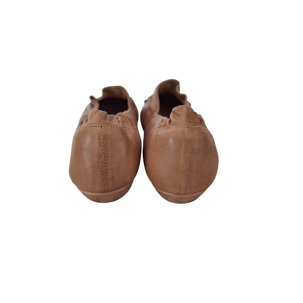 Chocolat Blu Cam Leather Pleated Flat Shoe Size 7 - Picture 3 of 8